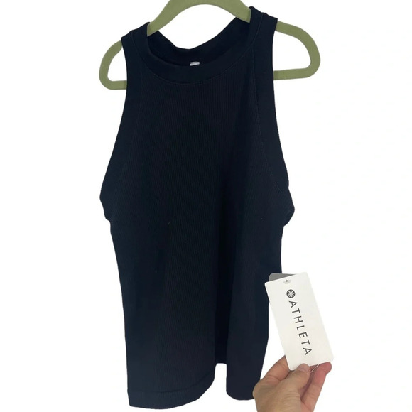 NWT athleta racerback unstinkable tank size XS. BLACK - Picture 3 of 7